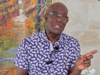 Rowley-at-news-conference Former Trinidad and Tobago Prime Minister urges government to renew talks with Venezuela on gas deal