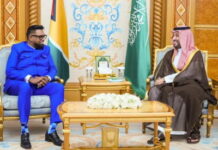 GUYANA-Guyana President holds talks on improving relations with Saudi Arabia. Guyanese President in diplomatic meeting with Saudi officials