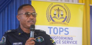 JAMAICA-Murders down 40 per cent in St. Catherine South. Jamaica Police Commissioner presenting crime statistics for St. Catherine South.