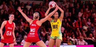 NETBALL-Sunshine Girls thumped by England Roses to surrender Vitality series. Sunshine Girls lose to England Roses netball