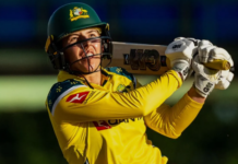CRICKET-LEAD Wareham’s all-around brilliance condemns Windies to another heavy defeat. Australia's Georgia Wareham celebrates taking a wicket with teammates during the 2nd WODI at Warner Park in St Kitts on March 29, 2026, where she claimed 3 for 29 and scored 39 runs to lead Australia to a 90-run victory over West Indies