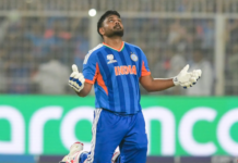 CRICKET-LEAD Samson’s scintillating knock dumps Windies out of T20 World Cup. India's Sanju Samson celebrates his unbeaten 97-run knock after defeating West Indies by five wickets in T20 World Cup Super Eights at Eden Gardens Kolkata on March 1 2026