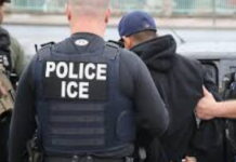 UNITED STATES–ICE deports a convicted illegal Jamaican national. ICE officers escort Jamaican national Kemar Hamilton onto deportation flight after he was convicted of 2009 murder of Edgar McCalla in Bronx New York