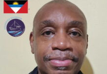 CARIBBEAN-Antiguans elected to head the CRFM Forum. Antiguan official at podium after being elected head of CRFM Fisheries Forum