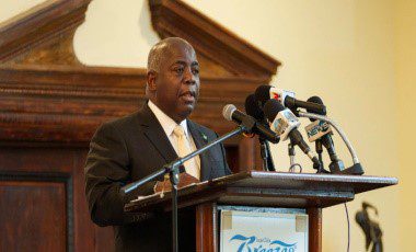 Prime_Minister_Phillip_Davis_addressing_SDG_Forum