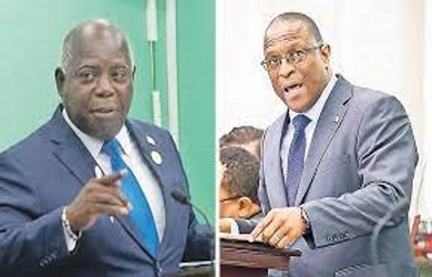 Phillip-davis-and-Michael-Pintard BAHAMAS-Government and opposition at odds over the decision to prorogue Parliament