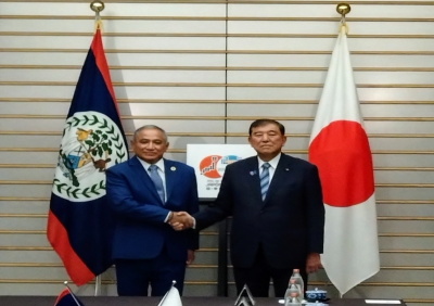 Briceno-and-Japan-PM Belize and Japan prime ministers meet for bilateral talks in Tokyo