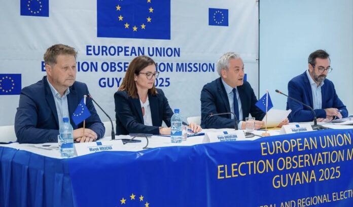 GECOM managed election day proceedings efficiently, according to the EU observer mission EU observer mission says GECOM efficiently managed Guyana’s election day proceedings