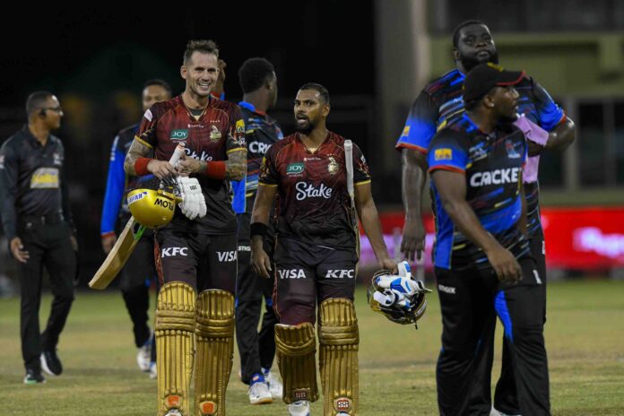 Eliminator Trinbago Knight Riders v Antigua & Barbuda Falcons - Men's 2025 Republic Bank Caribbean Premier League Knight Riders defeat Falcons to advance in CPL Eliminator match