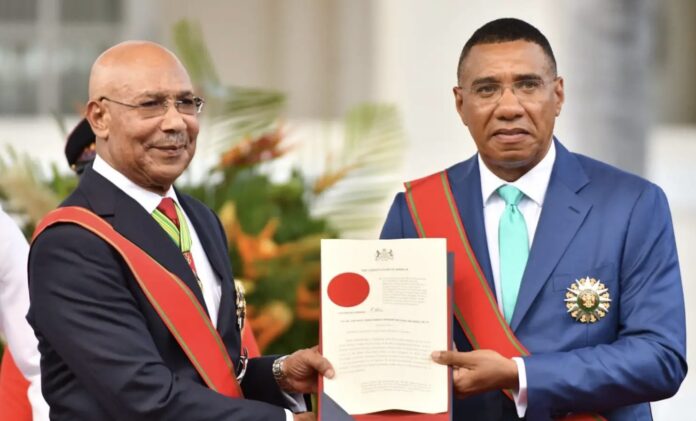 Jamaican Prime Minister Andrew Holness sworn in for fourth term