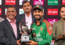 CRICKET-LEAD Windies’ batters fail again as Bangladesh claim ODI series with historic win. West Indies batsmen walking off field after dismissal during Bangladesh ODI