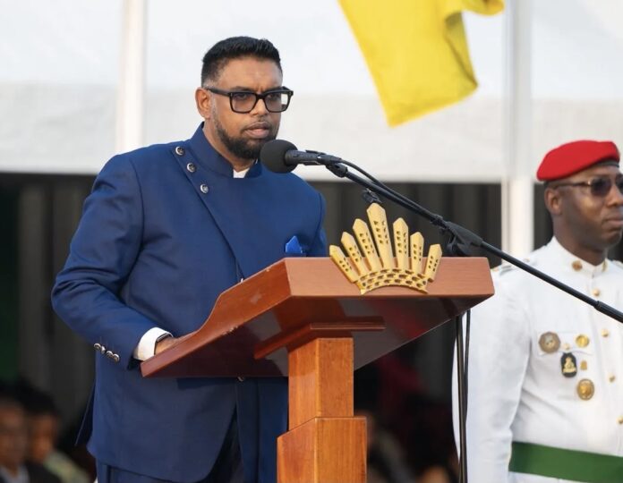 Guyana’s President Reaffirms Commitment to Regional Peace President of Guyana addressing a regional summit on peace and cooperation in the Caribbean.