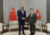 DOMINICA-Prime Minister Skerrit is on an official visit to Hong Kong. Dominica Prime Minister Skerrit on an official diplomatic visit to Hong Kong