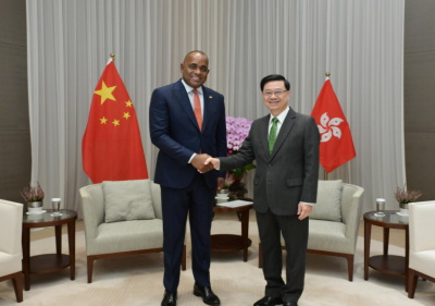 Prime Minister Skerrit Visits Hong Kong on Official Trip Dominica Prime Minister Skerrit on an official diplomatic visit to Hong Kong