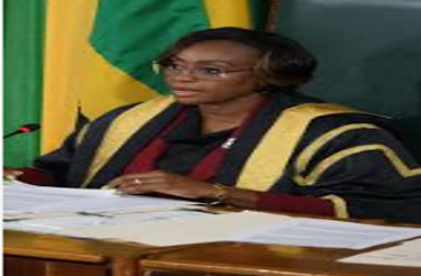 Speaker-Juliet-Holness Speaker of Jamaica’s House of Representatives addresses Parliament following the Opposition’s walkout.