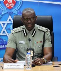 Trinidad Police on High Alert After U.S. Embassy Security Warning Trinidad and Tobago police officers patrol near the U.S. Embassy in Port of Spain following a security alert.