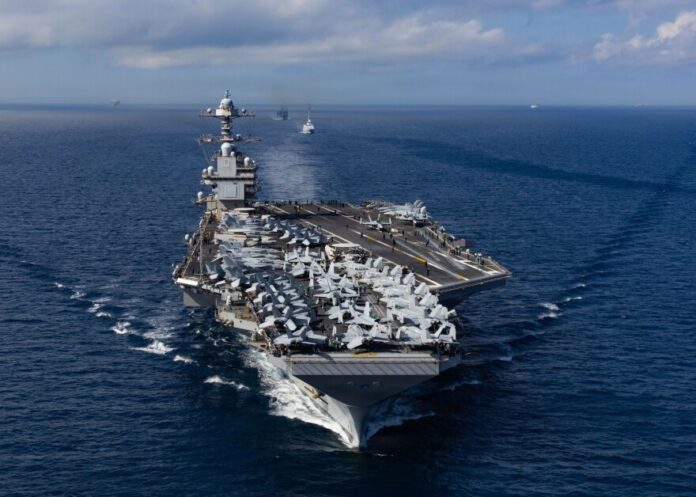 US Deploys World's Largest Aircraft Carrier to Caribbean USS Gerald R. Ford aircraft carrier operating in Caribbean waters