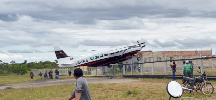 Airplane-copy GCAA investigators examining aircraft incident site near school property