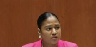 ANTIGUA-Works Minister rejects calls for resignation. Antigua Works Minister addressing media at press conference.