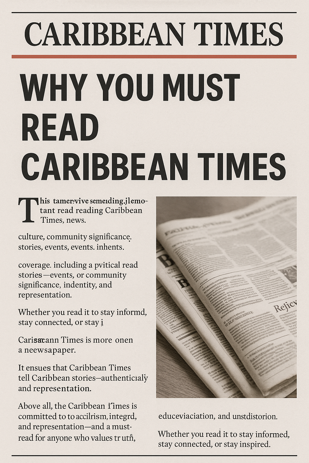 Why You Must Read Caribbean Times Newspaper
