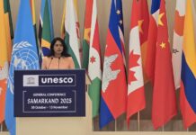 GUYANA-Guyana elected to the UNESCO board for the first time in decades. Guyanese diplomats celebrating UNESCO executive board election at international conference