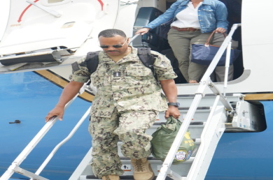 Holsey-arrives-in-Guyana The commander of US Southern Command is conducting a one-day working visit to Guyana for high-level defense talks.
