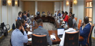 SURINAME-IMF team visiting Suriname. IMF delegation meeting Suriname government officials.