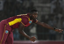 CRICKET-Seales We were in a position to win the T20I and ODI series. West Indies fast bowler Jayden Seales in cricket match action.