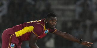 CRICKET-Seales We were in a position to win the T20I and ODI series. West Indies fast bowler Jayden Seales in cricket match action.