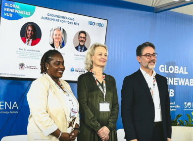 St-Kitts-100 St. Kitts Nevis Prime Minister signing EU energy initiative agreement.