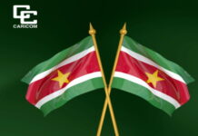 SURINAME-CARICOM and Guyana congratulate Suriname on the 50th anniversary of independence. CARICOM and Guyana officials with Surinamese leaders at independence anniversary event.