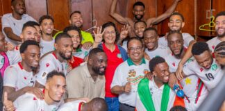 FOOTBALL-Suriname within reach of historic first World Cup berth. Suriname national team World Cup qualifier.