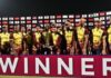 CRICKET-LEAD West Indies crush Bangladesh to seal series whitewash. West Indies cricket team celebrating series victory over Bangladesh