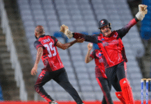 CRICKET-LEAD Cariah’s hat-trick spins T&T to victory over Scorpions Trinidad and Tobago Red Force cricketer Yannic Cariah celebrating CPL hat-trick wickets.