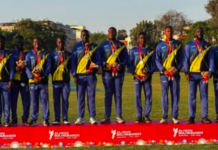 CRICKET-Barbados and Jamaica strike gold in Lima. Barbados and Jamaica cricket gold in Lima