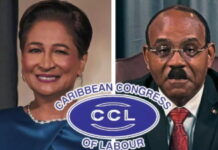 CARIBBEAN-CCL urges regional leaders to recommit to Caribbean integration. Caribbean Congress of Labour leaders addressing regional integration conference.