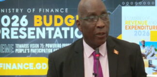 GRENADA-Government presents EC$1.9 billion budget to Parliament. Grenada Finance Minister presenting annual budget in Parliament.