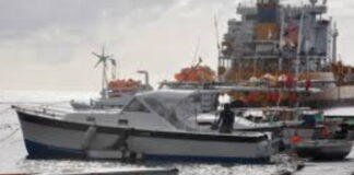 GRENADA-Fishermen face a maximum EC$100,000 fine under new fisheries regulations. Grenada fisheries officials explaining new regulations to fishermen.