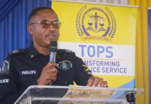 JAMAICA-Murders down 40 per cent in St. Catherine South. Jamaica Police Commissioner presenting crime statistics for St. Catherine South.