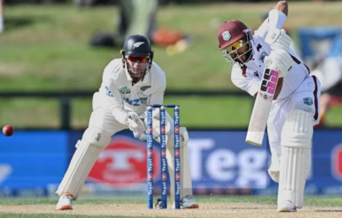 Shai-Hope-century-against-Kiwis-1 West Indies batsmen Shai Hope and Justin Greaves building partnership