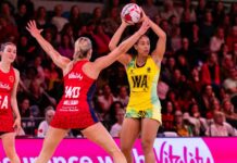 NETBALL-Sunshine Girls thumped by England Roses to surrender Vitality series. Sunshine Girls lose to England Roses netball