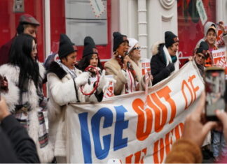 UNITED STATES-Caribbean immigrant day labourers hold anti-ICE ‘buy-in’. Caribbean immigrant day labourers protest ICE