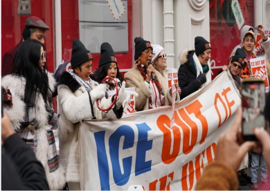 protest-home-deport Caribbean immigrant day labourers protest ICE