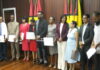 GUYANA-President swears in new members of the teaching service commission.