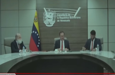 Celac-meeting-on-Venezuela Trinidad and Tobago officials with US counterparts at anti-drug trade security meeting