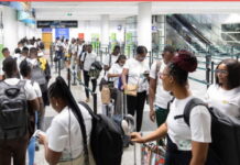 ANTIGUA-Health workers from Ghana arrive in Antigua and Barbuda.