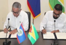 BELIZE-Guyana and Belize sign MOU deepening bilateral cooperation.