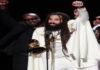 UNITED STATES-Jamaican wins 2026 Grammy award for ‘Best Reggae Album’. Jamaican Grammy winner holding award for Best Reggae Album at ceremony