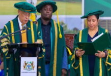 GUYANA-Sanders installed as Chancellor of the University of Guyana.