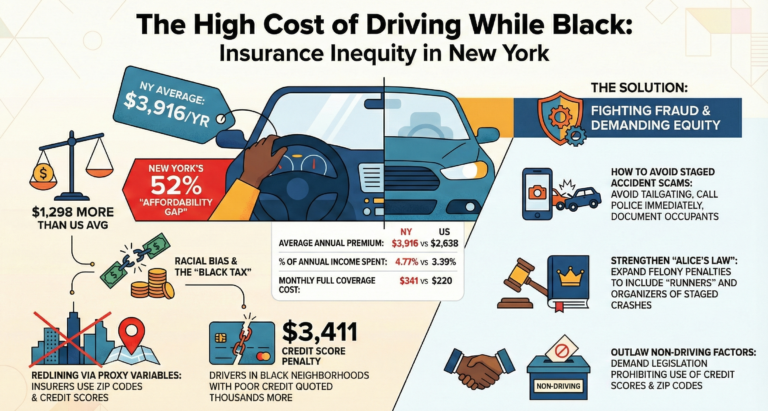 NYC FAMILIES PAY NEARLY FOUR TIMES MORE FOR AUTO INSURANCE